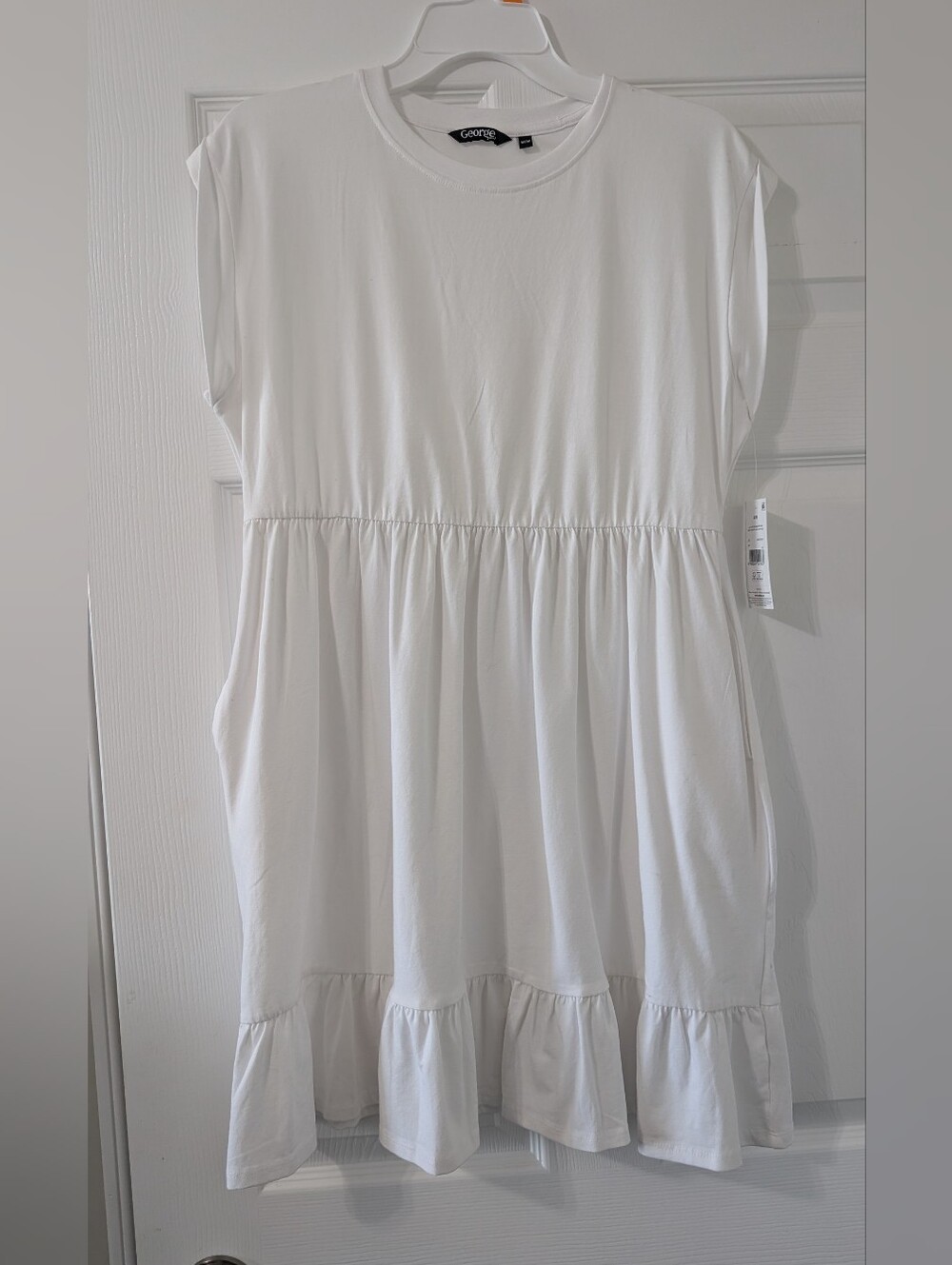 George White Ruffle-Hem Cotton Dress - Picture 2 of 8